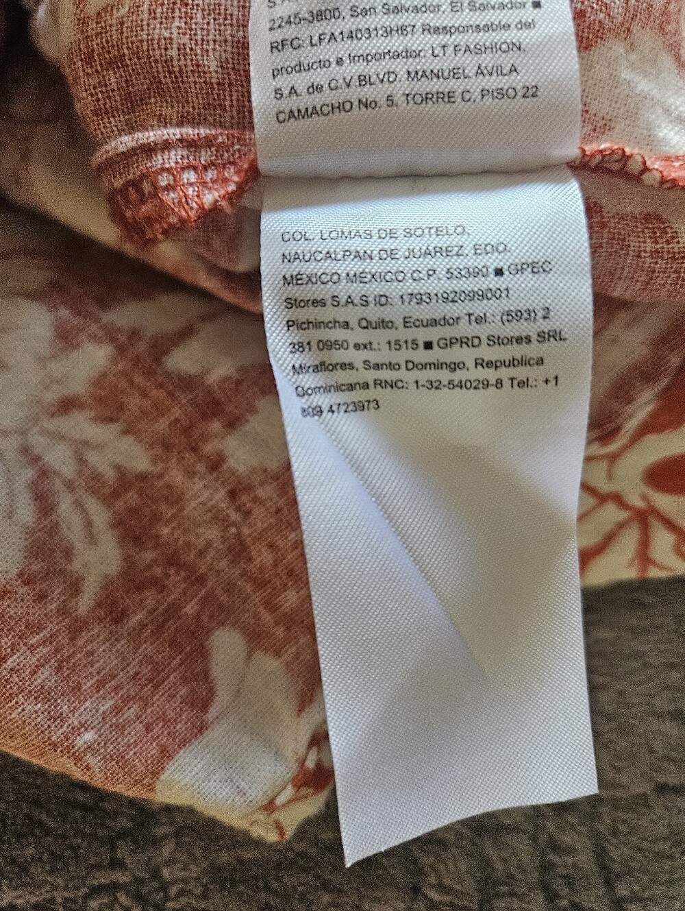 Old Navy  Linen Orange ( red color listed on tag ) Floral Midi Skirt Size Large - Picture 13 of 16